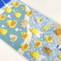 銭湯あひるシール ステッカー 平成女児 ぷっくりシール　ぷくぷくシール 立体