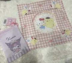 ハローキティ ポムポムプリン マルチクロス クロミ＆マイメロディミニ巾着