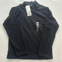 新品未使用　UNIQLO リブフリース　ハイネックTシャツ 140㎝　ブラック