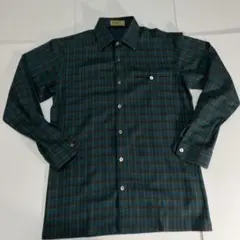 ビンテージ　古着　チェック　シャツ　長袖　M メンズ　フランネル　ネルシャツ　美