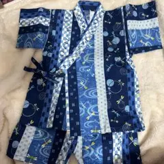 新品　未使用　とんぼ柄　甚平　浴衣　着物　花火大会　80㎝　男の子