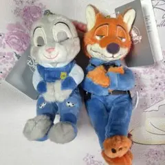 ニック ジュディ ぬいバ ズートピア ZOOTOPIA キーホルダー 2点セット