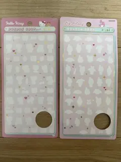 ボンボンドロップシールmini 台紙　キティ ピンク　マイメロ