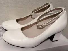 ブライダルシューズ　ホワイトパンプス 24cm