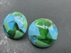 M6118 色石　イヤリング　ヴィンテージ アクセサリー