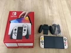 有機ＥＬモデルSwitch ホワイト 、ボタンカバー付き