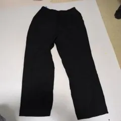 276 黒のカジュアルパンツ ゴムウエスト