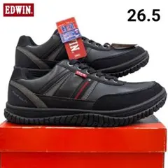 26.5 エドウィン ワイドストレッチ軽量シューズ ブラック 箱無しお届けのサムネイル