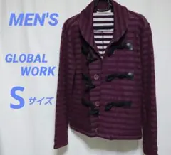 GLOBAL WORK　MEN'S　Sサイズ　紫　パープル　ダッフル　綿100％のサムネイル