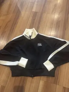 イングダブルジップサイドライン胸ロゴショートトラックジャージ