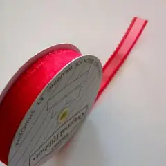 リボン　HEIKO Original Ribbon ピコット アカ 15mm幅