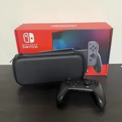 Nintendo Switch 本体 グレー　プロコン　ケース付き
