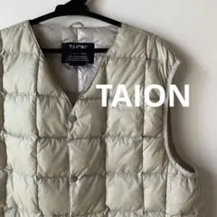 TAION キルティングダウンベスト⭐︎ライトグレー新品同等