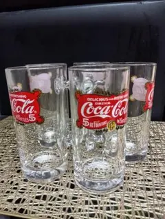 コカ・コーラ レトロデザイン ガラスジョッキ 5個セット