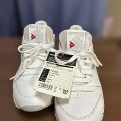 【ほぼ新品】　Reebok クラシックレザー 天然皮革 ホワイト 26.5