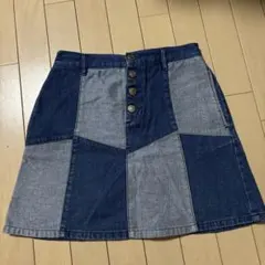 台形デニムスカート