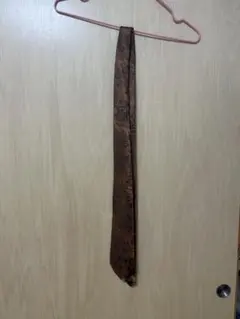 ブラウン 花柄 ネクタイ　WEGO