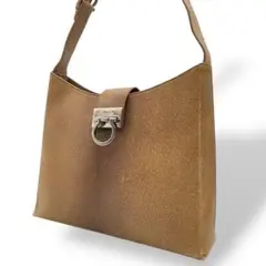 Ferragamo ワンショルダーバッグ レザー ブラウン ガンチーニ
