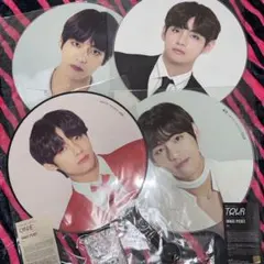 BTS テテ テヒョン うちわ4枚セット プレミアムフォト フラッグ