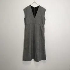 美品♡中川政七商店 ウール麻ツイードワンピース ジャンパースカート V