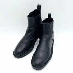 【美品】ZARA サイドゴアブーツ ブラック レザー 38 24.5 定番人気