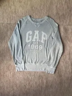 old GAP グレー ロゴどん y2k 平成 ロンT スウェットのサムネイル