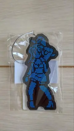 ディスクアップシンディ青色ドット絵キーホルダー