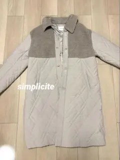 ベージュ キルティングジャケット