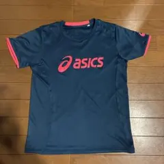 asics バレーボール シャツ ネイビー/ピンク