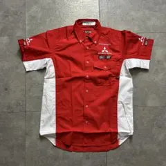 MITSUBISHI三菱モータースRALLIART 企業物ロゴ刺繍ワークシャツ