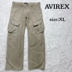 AVIREX アヴィレックス　カーゴパンツ　XL エイジング加工　カーキグリーンのサムネイル