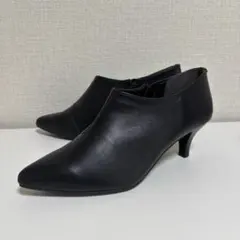 SANCIA 黒 ブーティ パンプス L ポインテッドトゥ