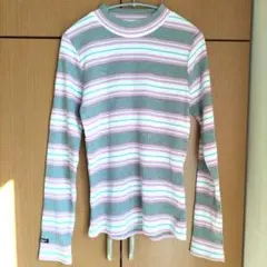 【ALGY 】160cmストライプ 長袖カットソー長袖ニット　ハイネック