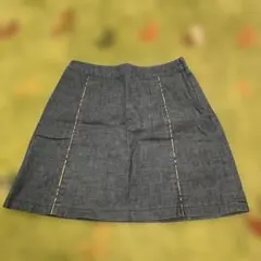 美品　BURBERRY デニム　台形ミニスカート　ノバチェック