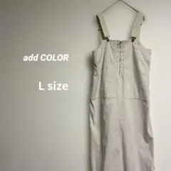 しまむら レディース コーデュロイ ロングジャンパースカート オフホワイト
