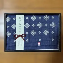 今治産　藍色のフェイスタオル