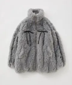 NICE CLAUP ボアジャケット グレー