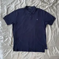 ポロ ラルフローレン 鹿の子 半袖ポロシャツ XXLサイズ ネイビー