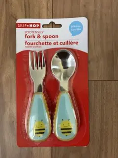 【新品匿名配送】SKIP HOP ZOO フォーク＆スプーンセット Beeのサムネイル
