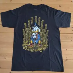 ディズニー　スクルージ　Tシャツ 黒　Mサイズ