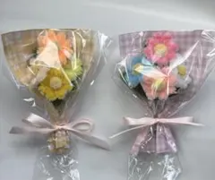ハンドメイド モールフラワー 枯れない花 2点セット