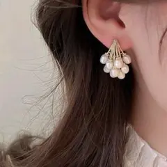 【新商品】パール　フリンジピアス