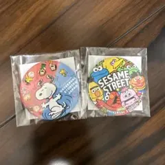 USJ 缶バッジ スヌーピー セサミストリート 2点セット 非売品