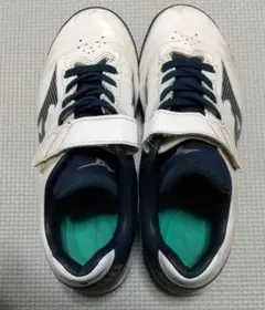used***Mizuno スパイクシューズ ホワイト/ネイビー 21cm