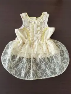 【ハンドメイド☆犬服】２Ｌサイズ/レーススカートのワンピース