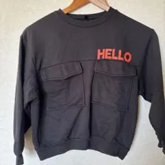 キッズ　トレーナー　ブラック