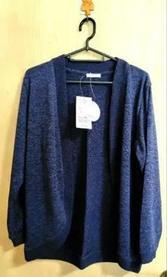 【新品未使用】Honeys GLACIER ネイビー M ラウンドカーディガン