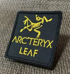 ARC'TERYX LEAF イエロー刺繍ワッペン パッチ ベロクロ