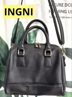 《送料込》【INGNI】ブラックショルダーバッグ 合成皮革