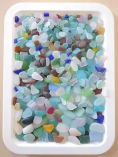 ※説明文必読※訳ありシーグラスレア色入り全500ｇ入り。（ネコポス箱発送）